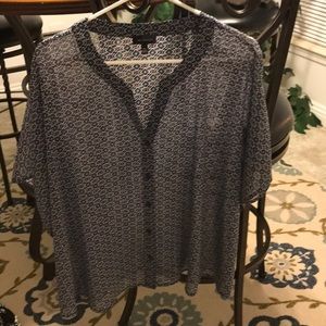 The Limited Printed Sheer Top